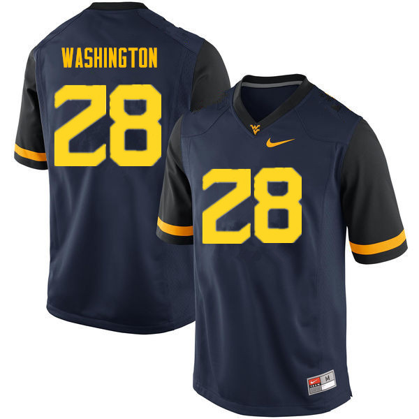 Men #28 Keith Washington West Virginia Mountaineers College Football Jerseys Sale-Navy